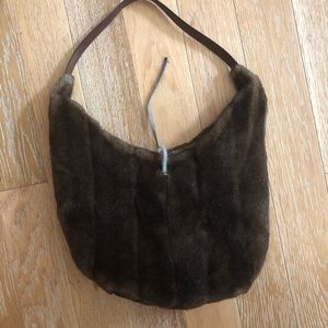 Vintage Parisian fur saddle bag